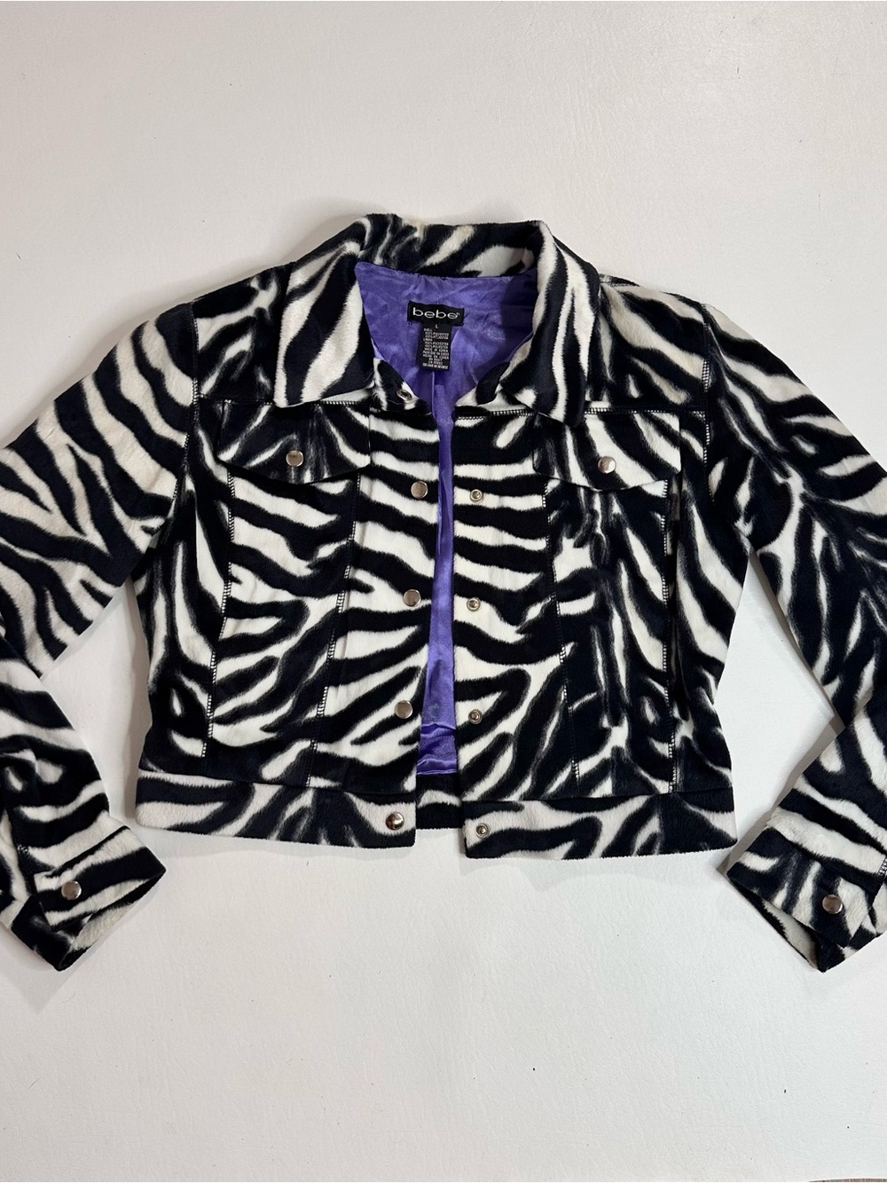 Y2K Bebe zebra jacket